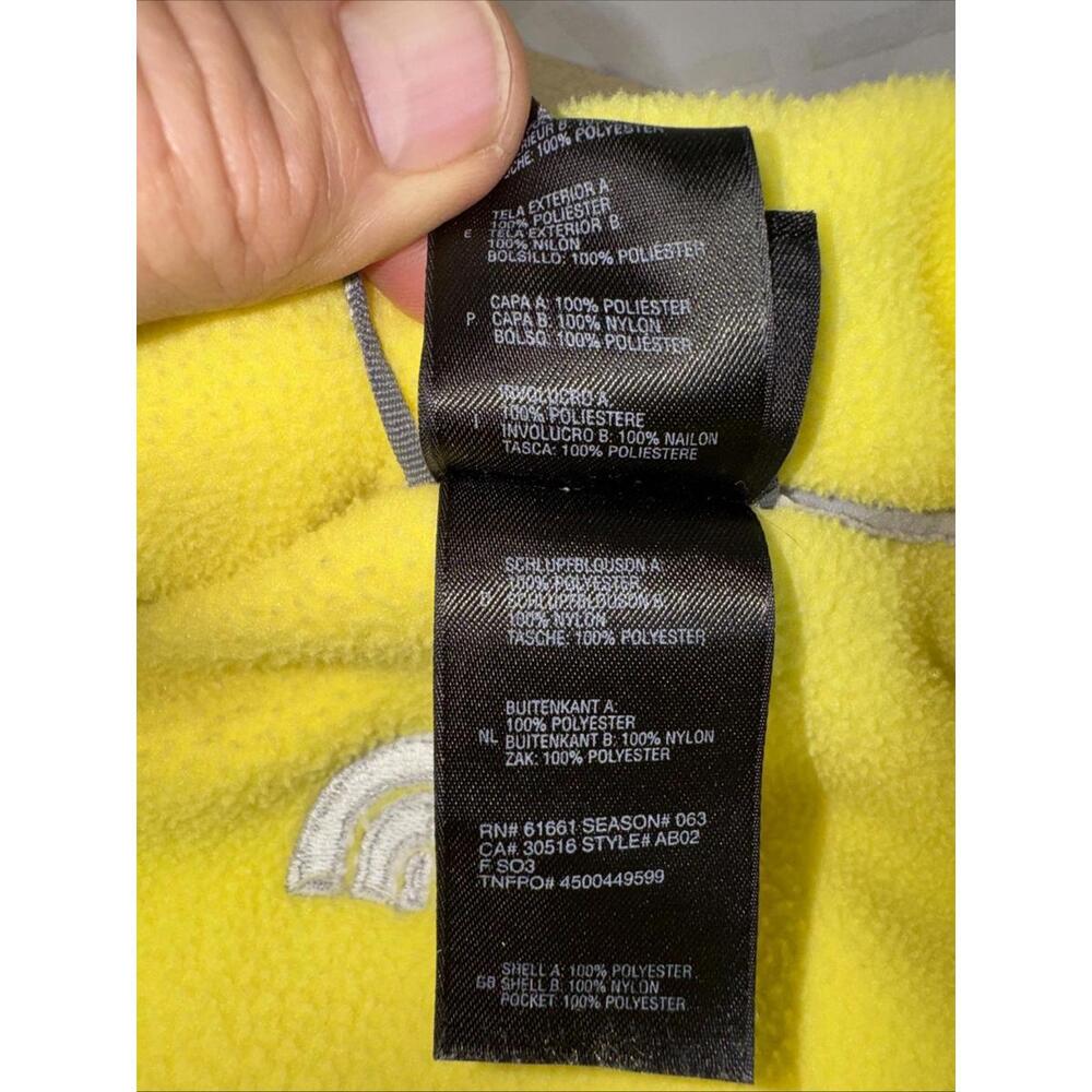The North Face Jacket Women Large Yellow Grey Full Zip Fleece Coat - Picture 4 of 10